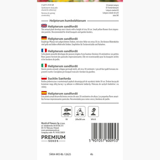 Helipterum sandfordii - Doré, abondamment rampantes - Helipterum humboldtianum