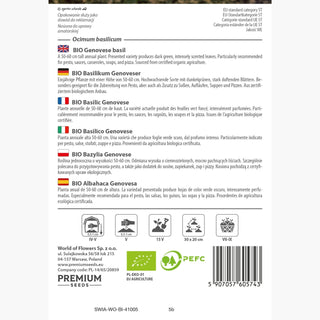 BIO Basilic Genovese - Goût et arôme exceptionnels - Ocimum basilicum