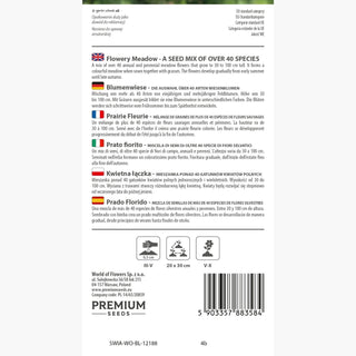 Prairie Fleurie - Mélange de graines de plus de 40 espèces de fleurs sauvages - Explosion de couleurs et de parfums