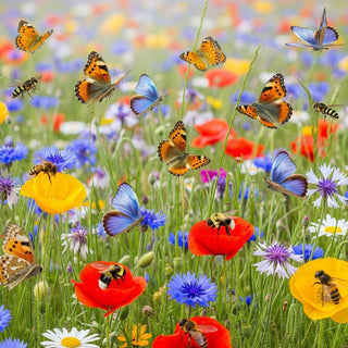 Mélange attractif pour papillons, abeilles et pollinisateurs - Floraison colorée, nourrit les abeilles tout l'été - Très grand sachet - 500 g