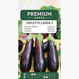 Aubergine Violetta Lunga 3 - Intensément violette, savoureuse et faible en calories