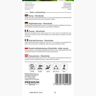 Pensée - Silverbride - Élégance subtile pour un balcon printanier - Viola ×wittrockiana