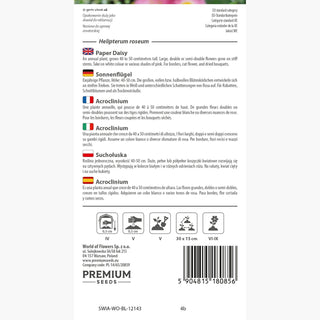 Acroclinium - Floraison abondante, décoration durable, résistante au gel - Helipterum roseum