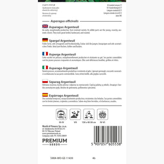 Asperge - Argenteuil - Chairnue, variété blanche, pousses délicates - Asparagus officinalis