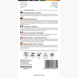 Coloquinte - Mélange - Formes fantaisistes : citrouilles sphériques, ovales et aplaties !