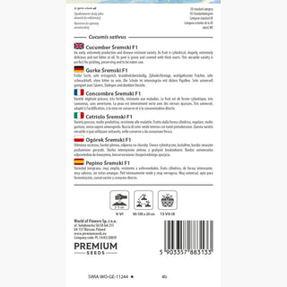 Concombre Śremski F1 - Précoce, résistant aux maladies
