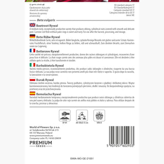 Betterave Rywal - Idéal pour les conserves, chair juteuse