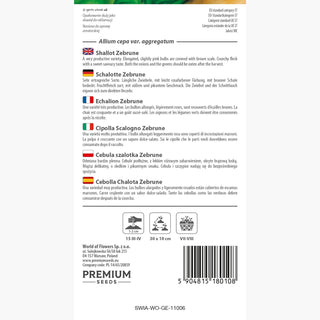 Échalion Zebrune - Saveur subtile et douce, idéale pour salades et sauces - Allium cepa var. aggregatum
