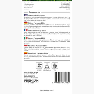 Carotte First Harvest - Variété pour impatients - parfaite pour salades et jus !
