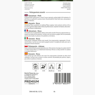 Géranium - Rose - Facile à cultiver en pot - Pelargonium zonale