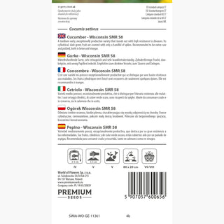 Concombre - Wisconsin SMR 58 - Mi-précoce, très productif, hautement résistant