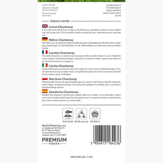 Carotte - Chantenay - Conique, orange foncé, culture facile, riche en vitamines