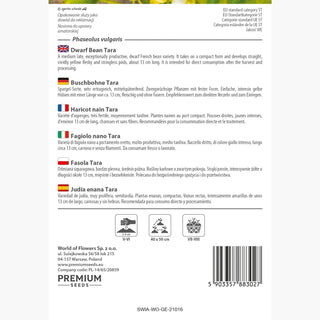 Haricot Nain Tara - Gousses dorées, résistante aux maladies, idéale pour la culture