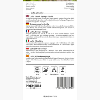 Luffa, Courge Éponge - Plante grimpante décorative avec fruits uniques - Luffa cylindrica