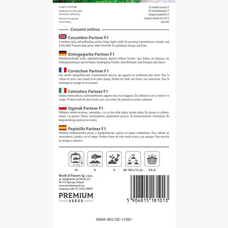 Cornichon Partner F1 - Très productive, goût intense, culture facile