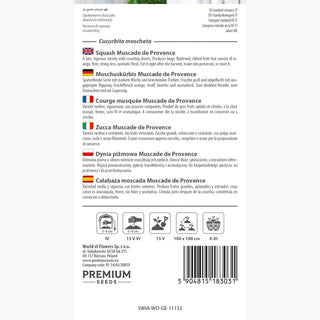 Courge Musquée - Muscade de Provence - Goût sucré, haute productivité, forme originale des fruits - Cucurbita moschata