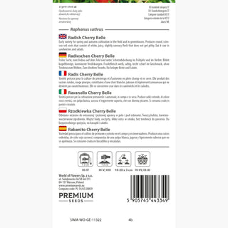 Radis Cherry Belle - Intensément rouge, productive, parfaite pour salades printanières !