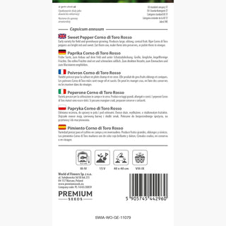 Poivron Corno di Toro Rosso - Savoureuse et sucrée, un excellent choix pour salades fraîches et marinades !