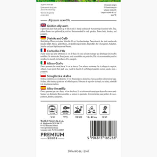 Corbeille d'Or - Fleurs citron intense, exigences minimales - Alyssum saxatile