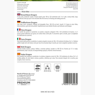 Fève Dragon - Très productif, goût excellent et récoltes abondantes !