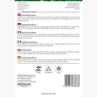 Haricot Nain Bona - Haute productivité, culture facile, riche en nutriments