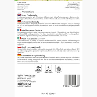 Pois Mangetout Carouby - Convient à la cuisson et aux salades