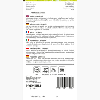 Radis Carmesa - Résistante à la fissuration, riche en vitamines