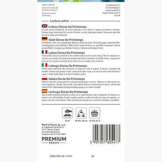 Laitue - Doree De Printemps - Précoce, beurre, parfaite pour les sandwiches