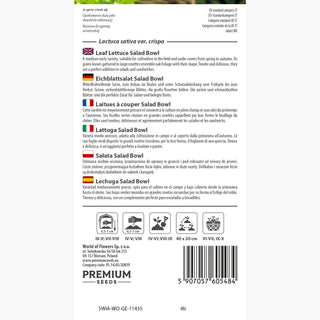 Laitues à couper - Salad Bowl - Goût délicat, récoltes multiples