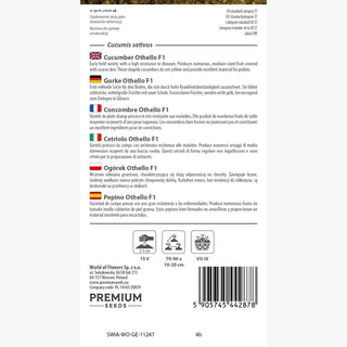 Concombre Othello F1 - Super précoce, de plein champ, résistante aux maladies