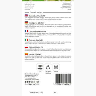Concombre Obelix F1 - Plein champ, mi-précoce, idéale pour salades et sandwiches !