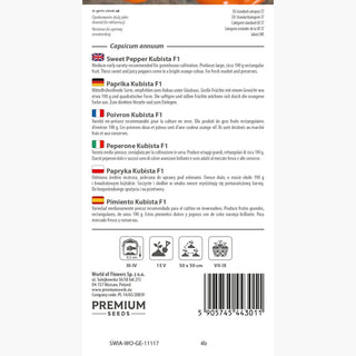 Poivron Kubista F1 - Parfaite pour salades et conserves, riche en bêta-carotène !