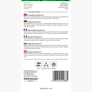 Concombre Prymus F1 - Mi-précoce, super productive, résistante aux maladies