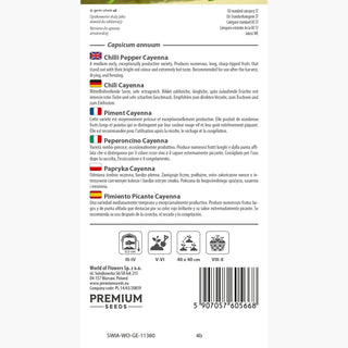 Piment Cayenna - Piquante, classique, idéale pour le séchage et l’assaisonnement