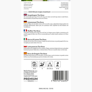 Muflier - The Rose - Grappe de fleurs abondantes, magnifiques ! - Antirrhinum majus maximum