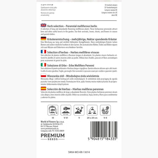 Sélection d'Herbes - Herbes Mellifères Vivaces - Supporte les pollinisateurs, parfait pour les jardins