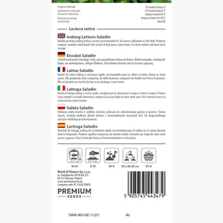 Laitue Saladin - Croissance rapide, résistante à l'oïdium, récoltes abondantes
