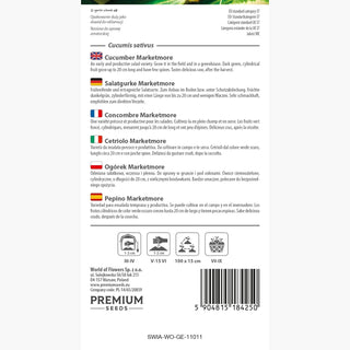 Concombre - Marketmore - Savoureuse, facile à cultiver, résistante aux maladies, parfaite pour les salades