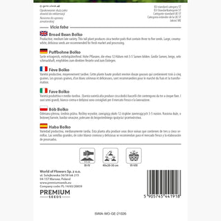 Fève - Bolko - Riche en protéines, glucides et vitamines ! superaliment direct du jardin !