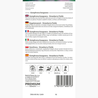 Gomphrena haageana - Strawberry Fields - Rouge intense pour massifs et bouquets - Gomphrena haageana