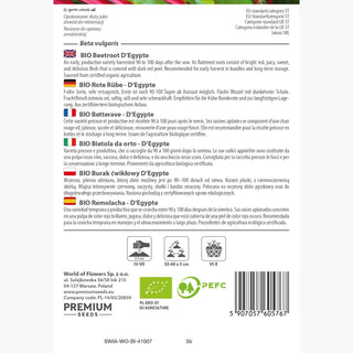 BIO Betterave - D'Egypte - Récolte sucrée et abondante à partir de semences bio