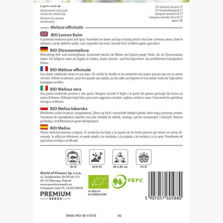 BIO Mélisse officinale - Antistress naturel en pot - Melissa officinalis